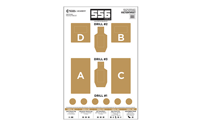 Action Target 556 Training Lab Target, Brown and White, 100 Per Box GS-556TRALAB-100