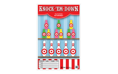 Action Target Knock-'Em-Down Target, Multi Color, 23"x35", 100 Per Box GS-CARBTTL-100