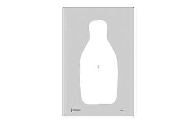Action Target Standard FBI/DEA Q Target, Bright White, 22 1/2"x34 1/2", 100 Per Box Q-WH-100