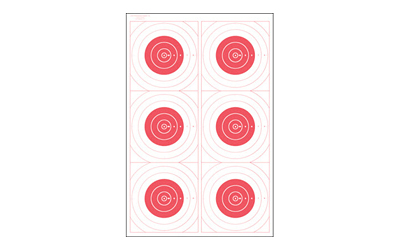 Action Target Six Bull's-Eye Military Training Target, 23" x 35", 100 Per Box SR-21C6T-RD-100