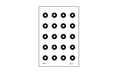 Action Target Military 3" Aimpoint Dot Training Target, Black and White, 23"x35", 100 Per Box VB-320-100
