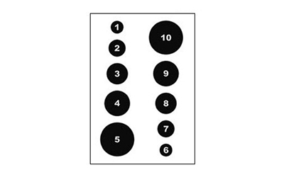 Action Target Military Varied Circle Command, White and Black, 23"x35", 100 Per Box VB-52-100
