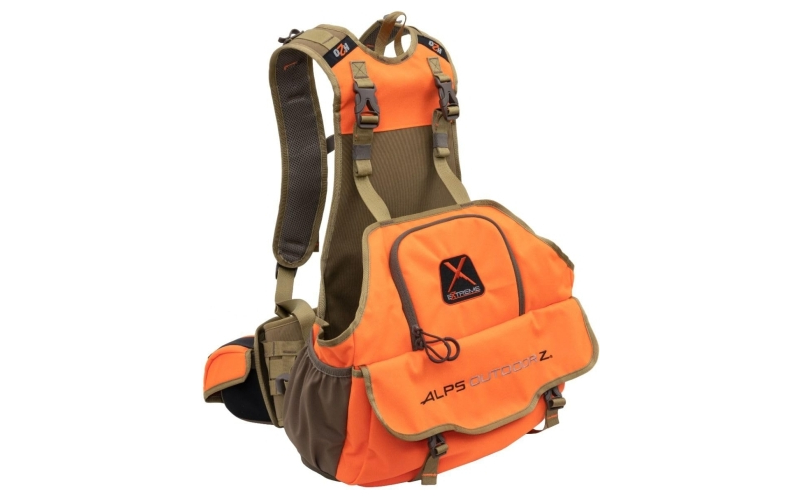 Alps outdoorz upland game vest x 2.0 blaze orange with adjustable belt