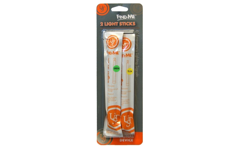 Ultimate survival see-me light stick 6in 2-pk assorted