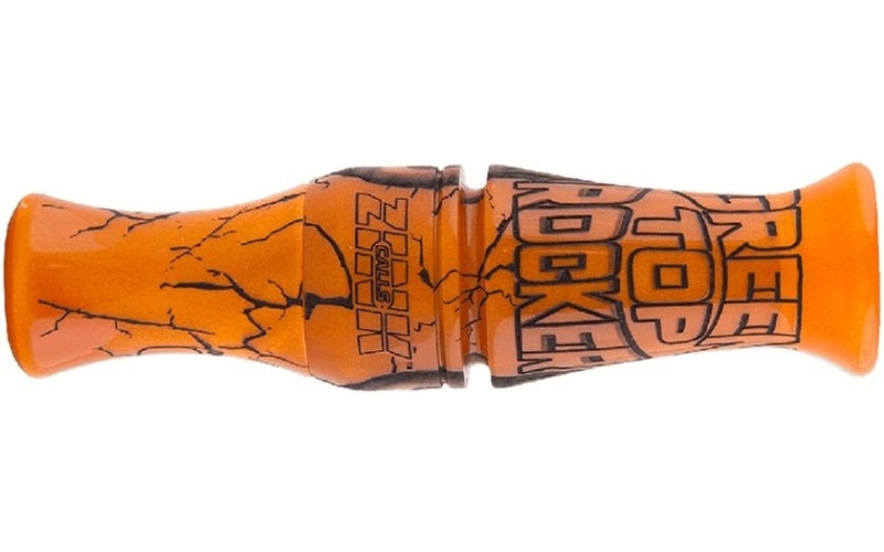 Zink duck call green top rocker / orange marbleade