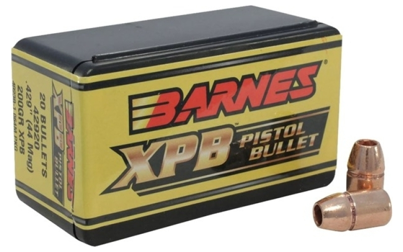 Barnes 44 caliber (0.429'') 200gr flat base 20/box