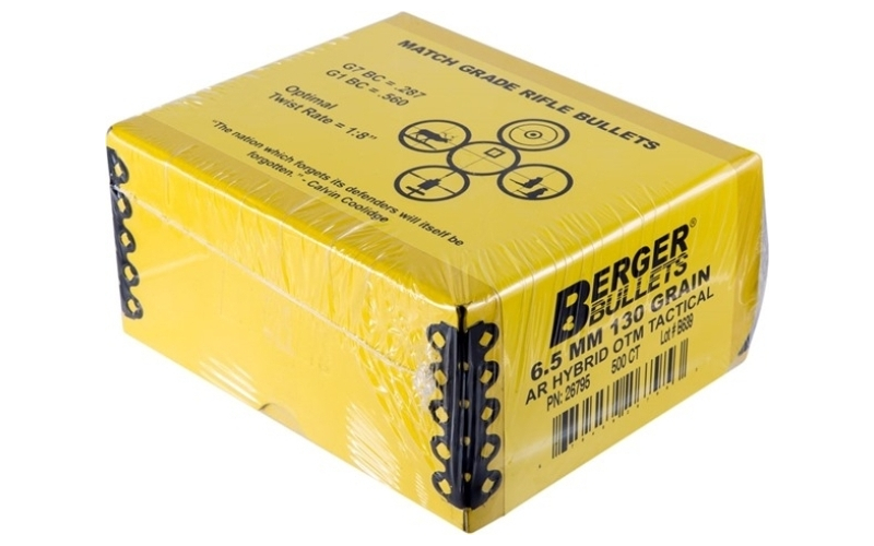 Berger Bullets 6.5mm (0.264'') 130gr ar hybrid otm tactical 500/box