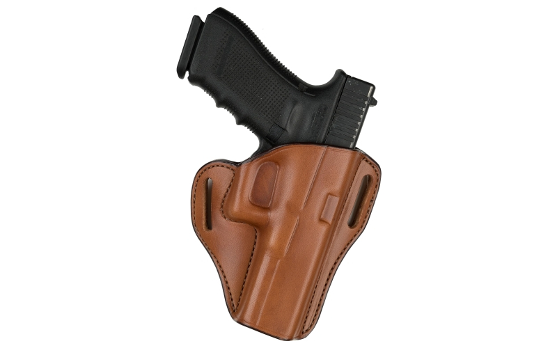 Bianchi Model #57 Remedy Open Top Leather Holster, Fits Glock 17/22/31, Tan, Right Hand 25028