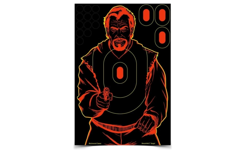 Shoot-n-c 12" x 18" bad guy silhouette target - 12-pk