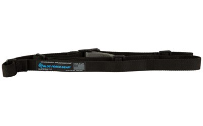 Blue Force Gear Vickers ONE Sling, 2-Point Combat Sling, 54" with Adjuster Tightened, Black, 1" Webbing, Attached with TriGlide, Hardware Not Included VCAS-100-OA-BK