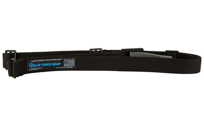 Blue Force Gear Vickers Combat Applications Sling, 2 Point Combat Sling with Metal Hardware, 54"-64" Length, Black, 1.25" Webbing VCAS-125-OM-BK