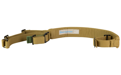 Blue Force Gear Vickers Combat Applications Sling, Padded 2-Point Sling with Metal Hardware, 54"-64" Length, Coyote, 1.25" Webbing VCAS-200-OM-CB