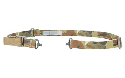 Blue Force Gear Vickers ONE Sling, 2-Point Combat Sling, Push Button Swivels, 54" with Adjuster Tightened, Multicam, 1" Webbing VCAS-PB-100-AA-MC