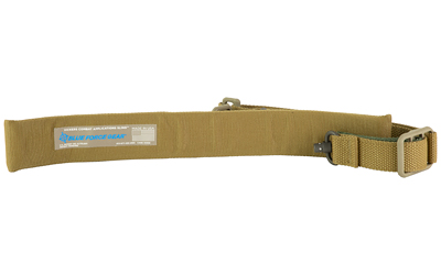 Blue Force Gear Vickers, Padded 2-Point Combat Sling, Push Button Swivels, 54" with Adjuster Tightened, Coyote, 1.00" Webbing VCAS-PB-200-AA-CB