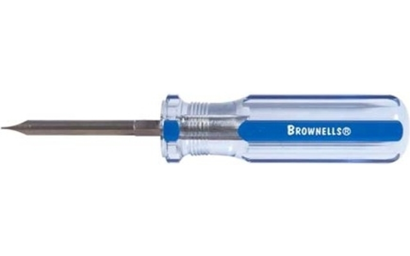 Brownells #9 fixed-blade screwdriver .240 shank .030 blade thickness