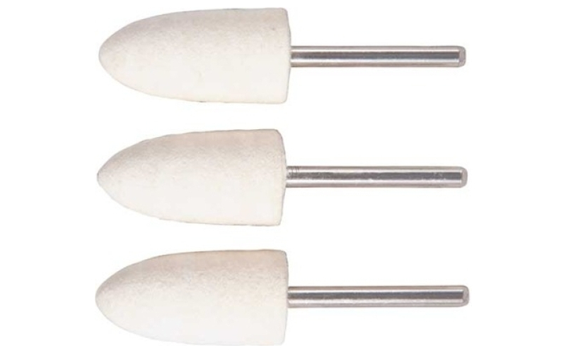 Brownells Mandrel mounted felt bob tapered cone 1''x1/2'' 3 pack