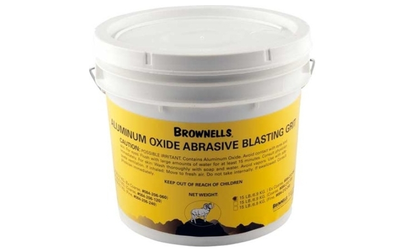 Brownells Aluminum oxide abrasive blasting ex-coarse 60 grit 15lbs