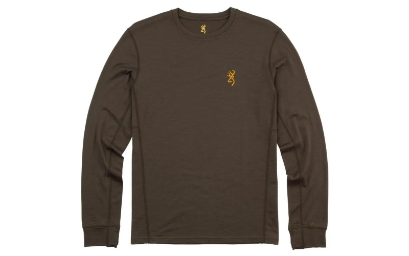 Sht merino ls crew major brown m