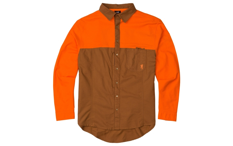 Browning upland midweight shirt tan/blaze l