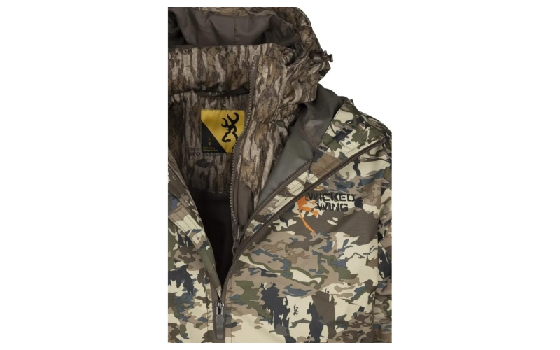 Browning rain shell jacket mossy oak bottomland 2xl
