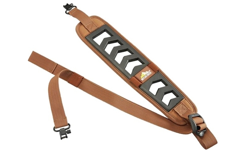 Butler Creek Featherlight rifle sling with swivels black & brown