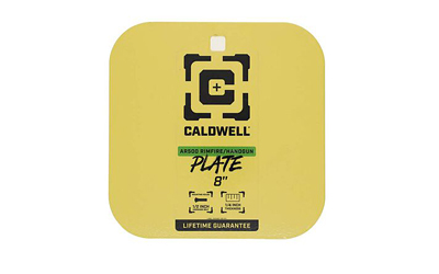Caldwell AR500 Rimfire/Handgun Gong, 1/4" Steel Target, 8" Square, Yellow 4002878