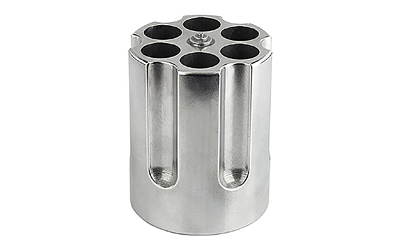 Caliber Gourmet Revolver Cylinder Pen Holder, Aluminum, Silver CBG-1007