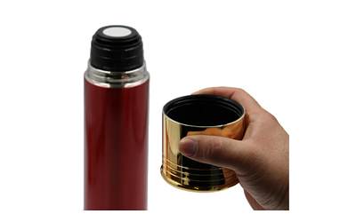 Caliber Gourmet Shotgun Shell Red Thermos Bottle, 1 Liter, 13" Tall, Insulated CBG-TMS-1031