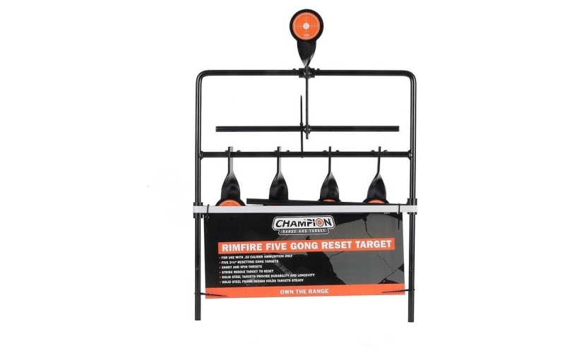Rimfire five gong auto reset target steel card