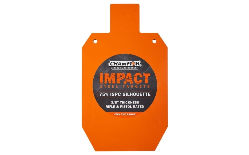 Impact steel 75% ipsc target rifle rated orange sticker