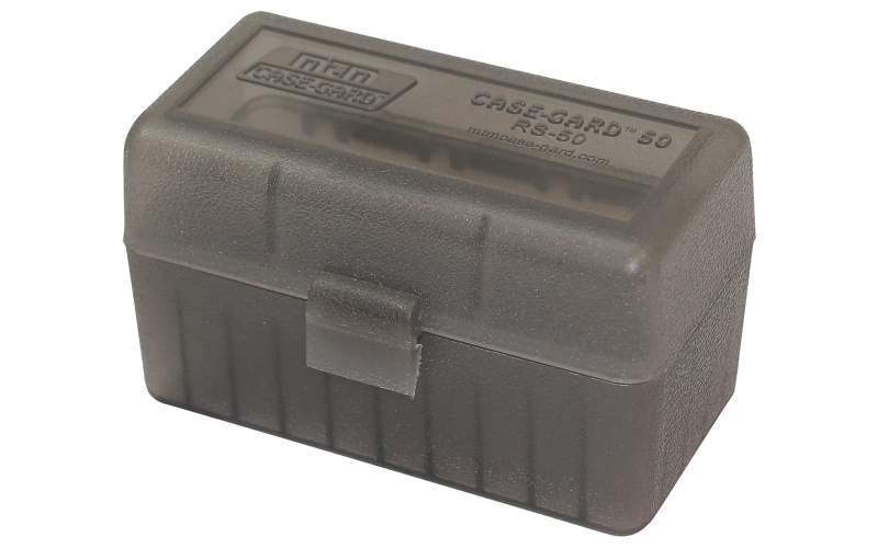 Chadwick & Trefethen Ammo box 50rd flip-top 223 204 ruger 6x47 clear/smoke