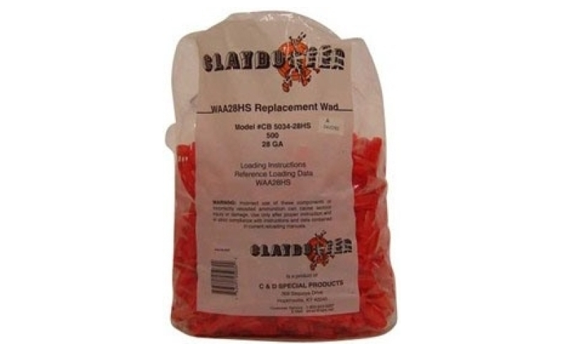 Claybuster 28 gauge 3/4oz wads red 500/bag