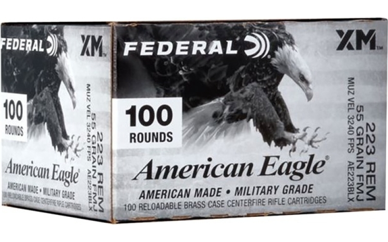 Federal 223 remington 55gr fmj 100/box