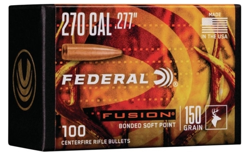 Federal 270 caliber (0.277'') 150gr bonded soft point 100/box