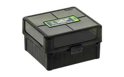 Frankford Arsenal Hinge-Top Ammo Box, 1005, 100 Rounds, Fits 17 Remington, .222 Remington and 223 Remington, Smoke Gray, Plastic 1083799