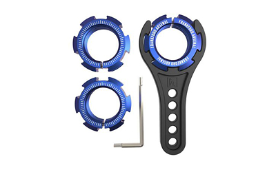 Frankford Arsenal Die Locker Rings, Fits 7/8"x14 Dies, Anodized Finish, Blue, Aluminum Construction, Pack of 3 Lock Rings, Includes Lock Ring Wrench 1202448
