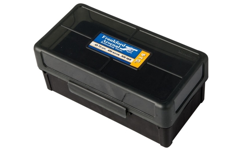 Frankford Arsenal 460 s&w, 45-70 gov't #514 hinge-top ammo box 50 ct.