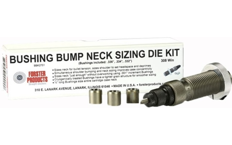 Forster 22-250 remington bushing bump neck die kit