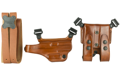 Galco Gunleather Miami Classic Shoulder Holster, Fits HK USP 9mm/.40S&W/.45ACP, Right Hand, Tan Leather MC292