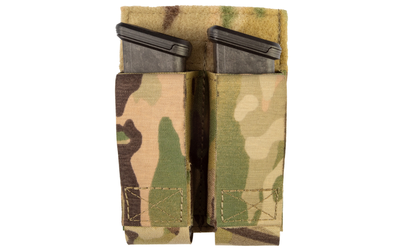 Grey Ghost Gear Double Pistol Magna Mag Pouch, Laminate Nylon, the Pouch Attaches to any MOLLE/PALS Style Webbing With Two Included Malice Clips, Multicam GTG0380-5