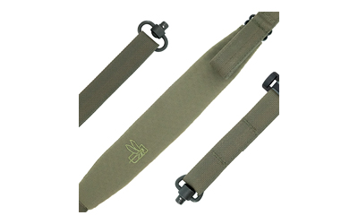Haley Strategic Partners D3, Padded Sling, Single or Two Point, Includes Two QD Swivels and Single Hand Quick Adjustment System, Ranger Green SLG_D3-1-1-RG