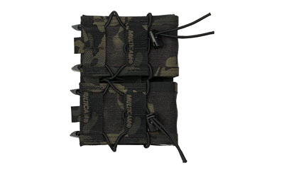 High Speed Gear Double Rifle TACO, Dual Magazine Pouch, Molle, Fits Most Rifle Magazines, Hybrid Kydex and Nylon, MultiCam Black 11TA02MB