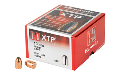 Hornady XTP, .400 Diameter, 10MM, 180 Grain, Hollow Point, 100 Count 40040