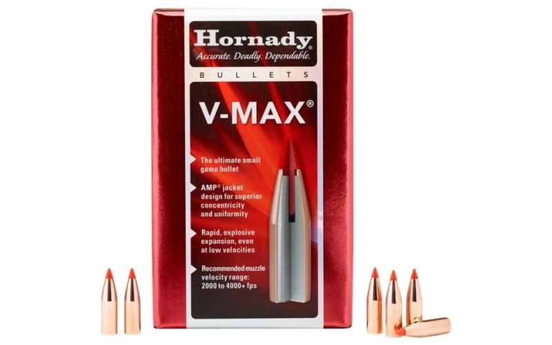 Hornady V-max 5.45 caliber (0.2215  ) flat base tipped 60gr 100/box
