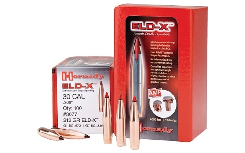 Hornady 7mm (0.284'') 175gr eld-x 100/box