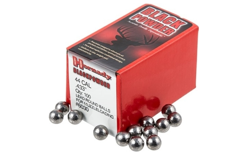 Hornady Round balls 44 cal (.433'') lead round ball 100/box