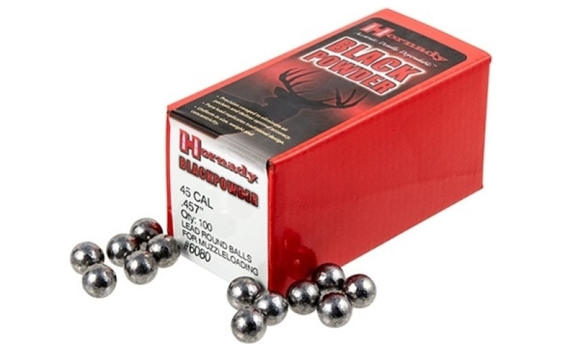 Hornady Round balls 45 cal (.457'') lead round ball 100/box