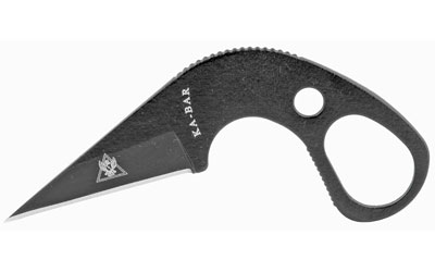 KA-BAR Knives TDI Last Ditch Knife, Fixed Blade Knife, 1.625" Blade Length, 3.625" Overall Length, 9cr18/Black Steel, Plain Edge, Includes Plastic Sheath 1478BP