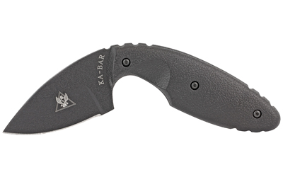 KA-BAR Knives TDI Law Enforcement, Fixed Blade Knife, 2.313" Blade Length, 5.625" Overall Length, Drop Point, Nylon Sheath, Plain Edge, AUS 8A Steel, Matte Finish, Black, Black Zytel Handle, Plain Edge 1480