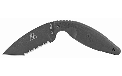 KA-BAR Knives TDI Law Enforcement, Fixed Blade Knife, 3.688" Blade Length, 7.75" Overall Length, Tanto Point, Combonation Serrated Edge, AUS 8A Steel, Matte Finish, Black, Zytel Handle, Nylon Sheath 1485